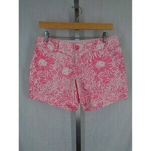 Lilly Pulitzer Pink Resort White Get Spotted Callahan Shorts Size 4 New